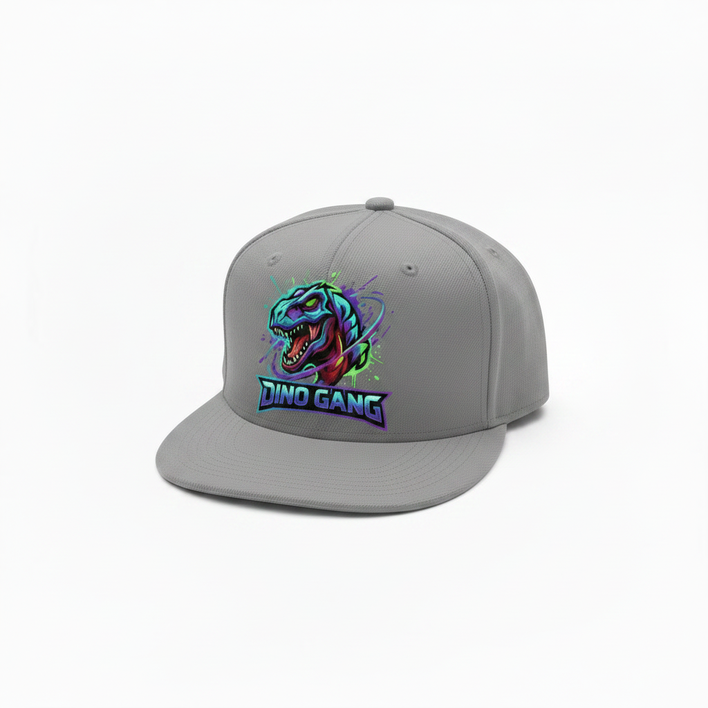 Dino Gang Grey Snapback Hat