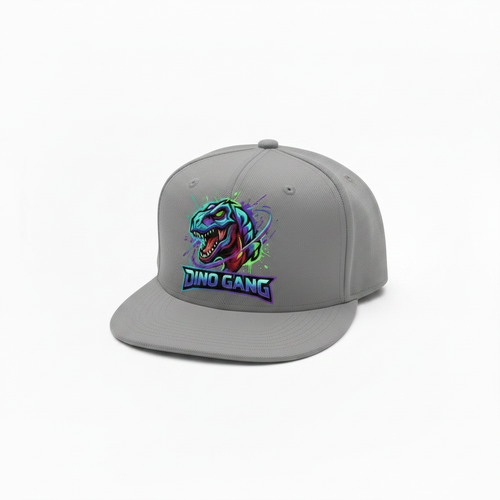 Dino Gang Grey Snapback Hat